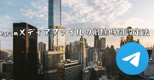 Telegramメディアファイルの削除時間設定法