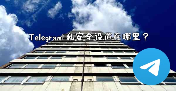 Telegram隐私安全设置在哪里？