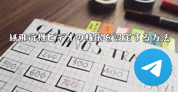 紙飛行機ビデオの権限を設定する方法