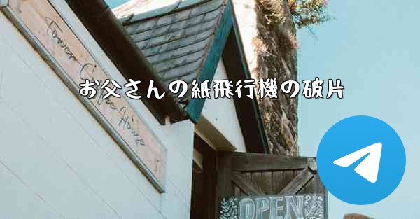 お父さんの紙飛行機の破片