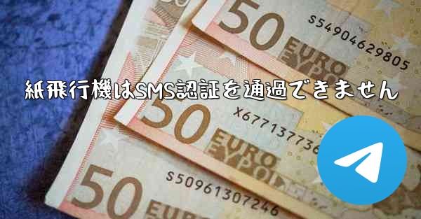 紙飛行機はSMS認証を通過できません