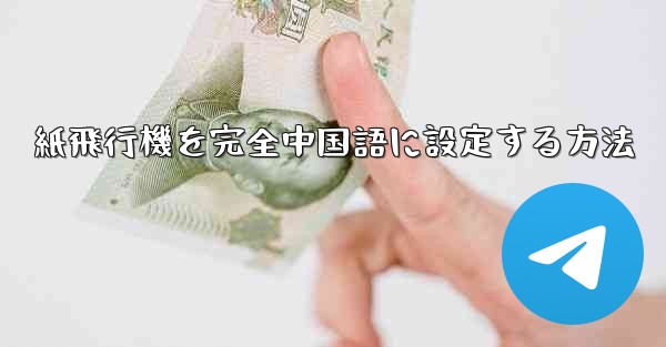紙飛行機を完全中国語に設定する方法