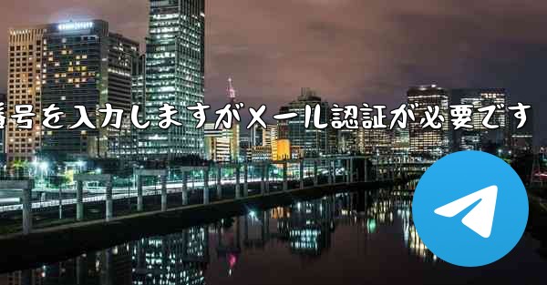 紙飛行機は携帯電話番号を入力しますがメール認証が必要です