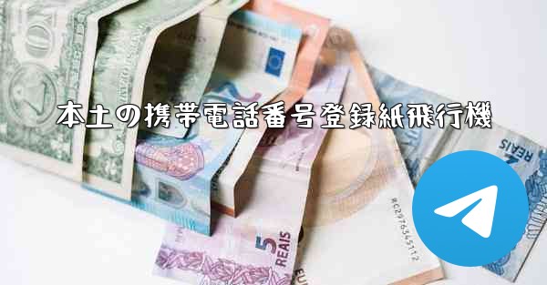 本土の携帯電話番号登録紙飛行機