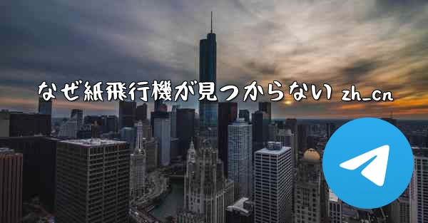 なぜ紙飛行機が見つからない zh_cn