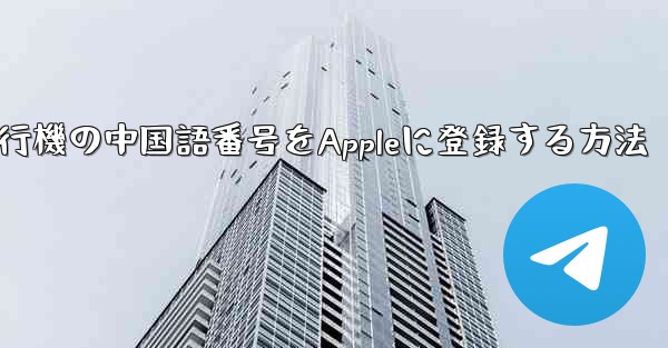 紙飛行機の中国語番号をAppleに登録する方法