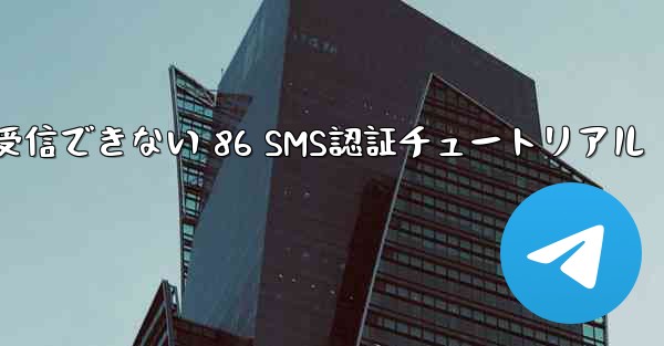 紙飛行機が受信できない 86 SMS認証チュートリアル