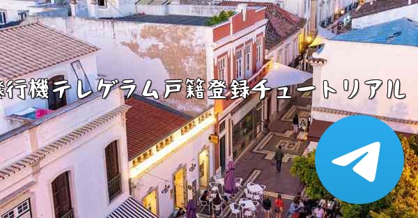 紙飛行機テレゲラム戸籍登録チュートリアル