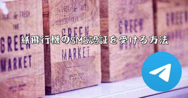 紙飛行機のSMS認証を受ける方法