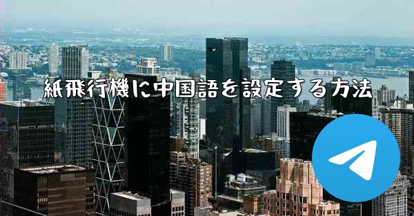紙飛行機に中国語を設定する方法