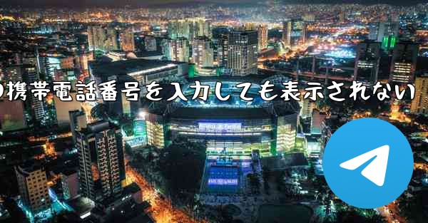 紙飛行機の携帯電話番号を入力しても表示されない