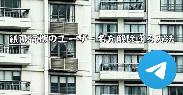 紙飛行機のユーザー名を解除する方法