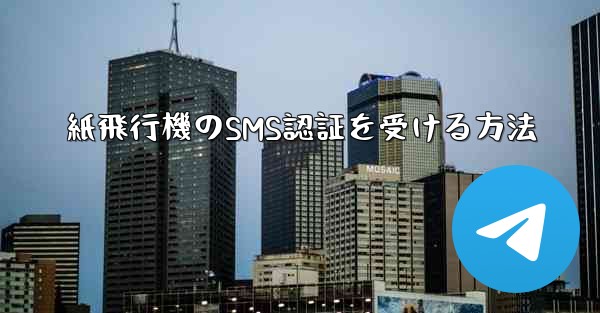 紙飛行機のSMS認証を受ける方法