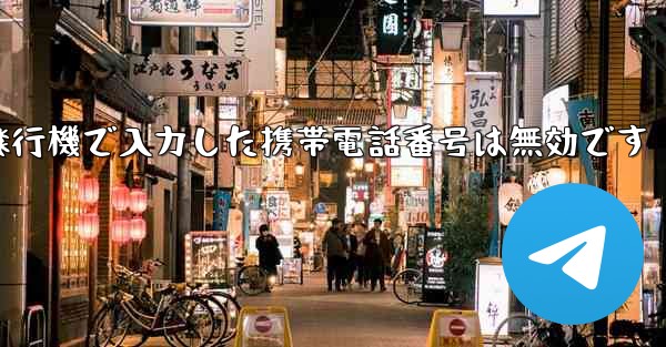 紙飛行機で入力した携帯電話番号は無効です