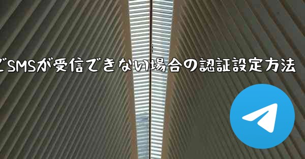 紙飛行機でSMSが受信できない場合の認証設定方法