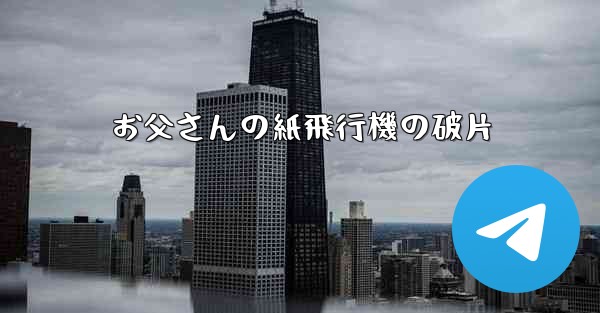 お父さんの紙飛行機の破片