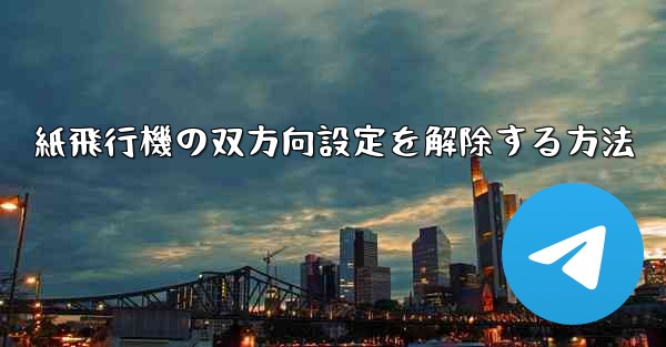 紙飛行機の双方向設定を解除する方法