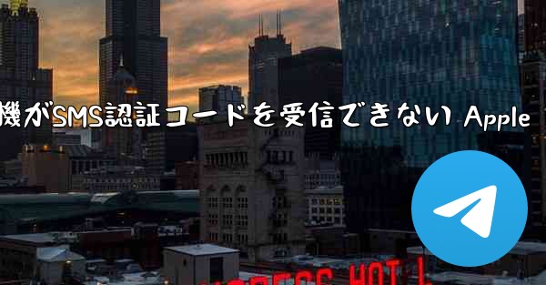 紙飛行機がSMS認証コードを受信できない Apple