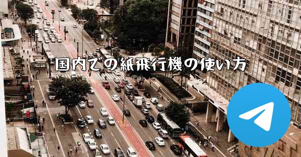 国内での紙飛行機の使い方