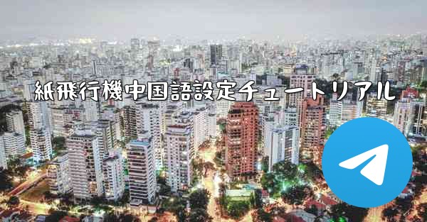 紙飛行機中国語設定チュートリアル