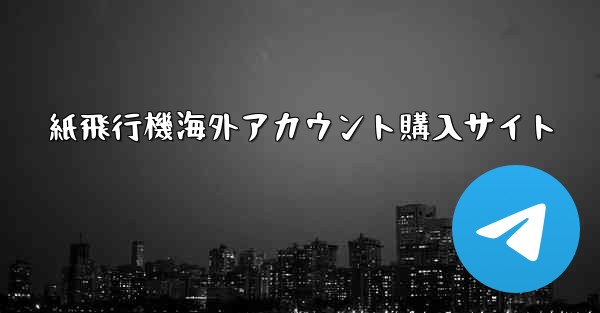 紙飛行機海外アカウント購入サイト