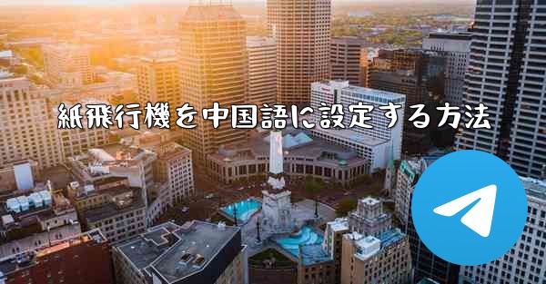 紙飛行機を中国語に設定する方法