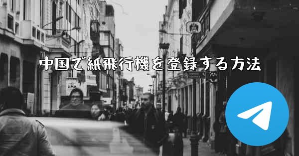 中国で紙飛行機を登録する方法