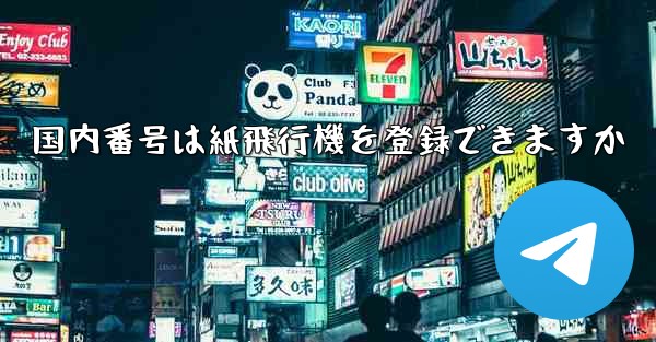 国内番号は紙飛行機を登録できますか