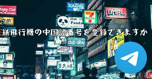 紙飛行機の中国語番号を登録できますか