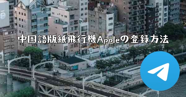 中国語版紙飛行機Appleの登録方法