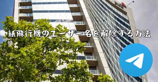 紙飛行機のユーザー名を解除する方法