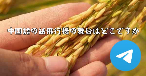 中国語の紙飛行機の舞台はどこですか
