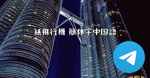 紙飛行機 簡体字中国語