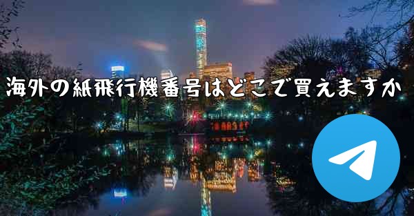 海外の紙飛行機番号はどこで買えますか