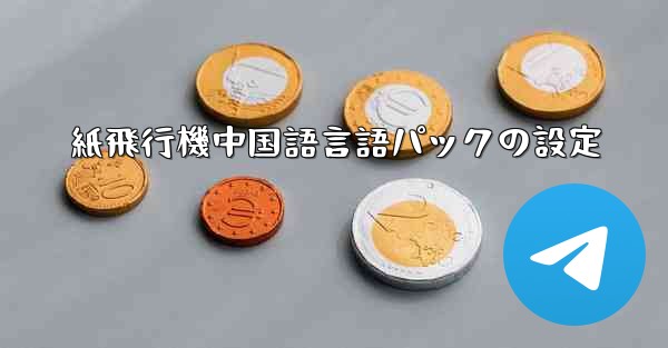 紙飛行機中国語言語パックの設定