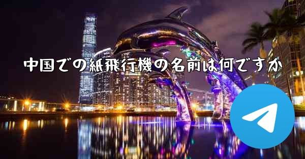 中国での紙飛行機の名前は何ですか