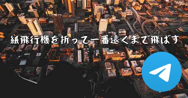 紙飛行機を折って一番遠くまで飛ばす
