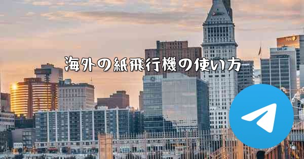 海外の紙飛行機の使い方