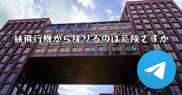 紙飛行機から降りるのは危険ですか