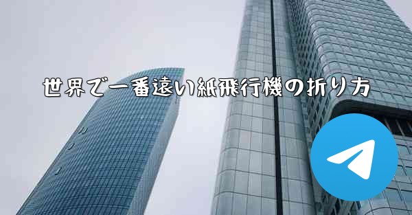 世界で一番遠い紙飛行機の折り方