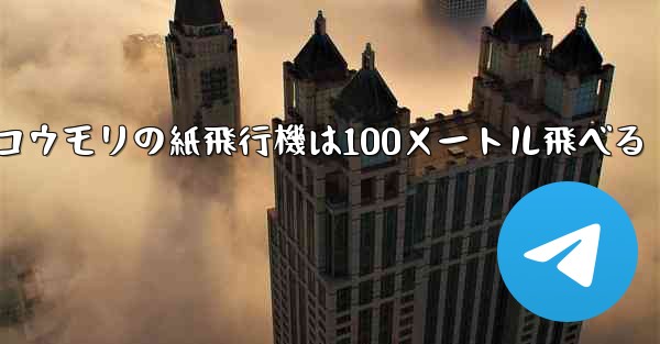 コウモリの紙飛行機は100メートル飛べる