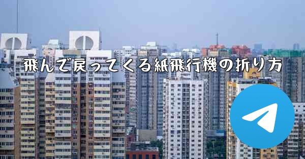 飛んで戻ってくる紙飛行機の折り方