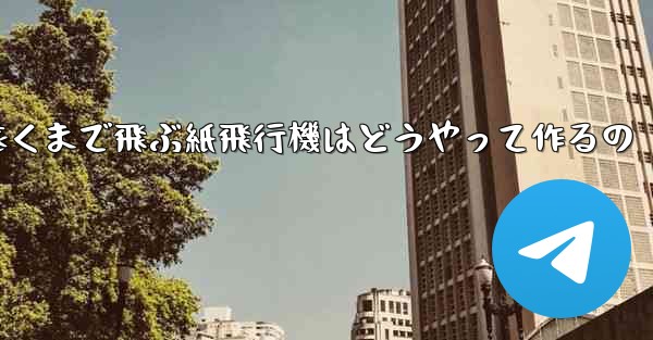 一番遠くまで飛ぶ紙飛行機はどうやって作るの