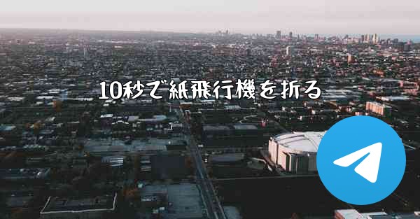 10秒で紙飛行機を折る