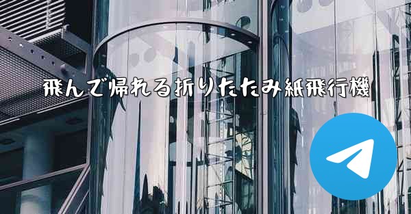 飛んで帰れる折りたたみ紙飛行機