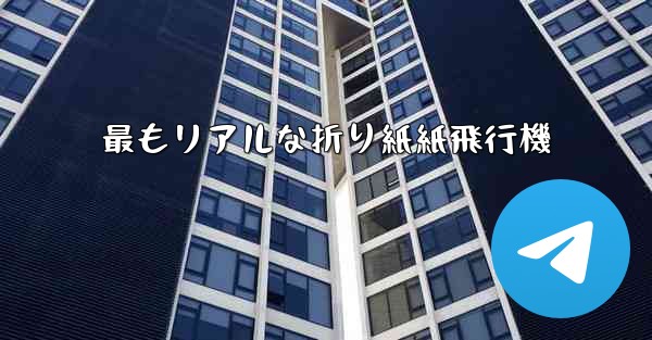 最もリアルな折り紙紙飛行機