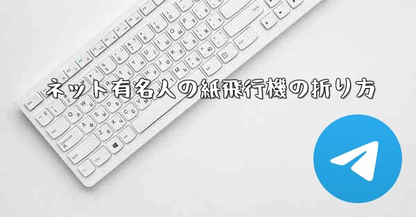 ネット有名人の紙飛行機の折り方