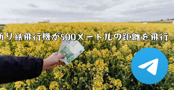 折り紙飛行機が500メートルの距離を飛行