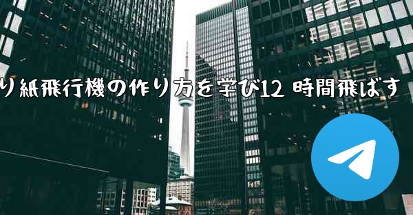 折り紙飛行機の作り方を学び12 時間飛ばす