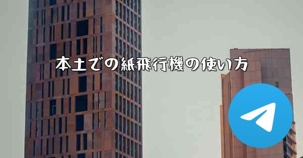 本土での紙飛行機の使い方